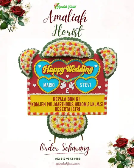 Papan Bunga Pernikahan Sukajawa Baru